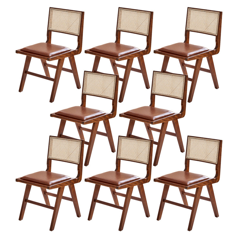 Traditional Upholstered Side Chair Rubberwood Solid Wood Side Chair