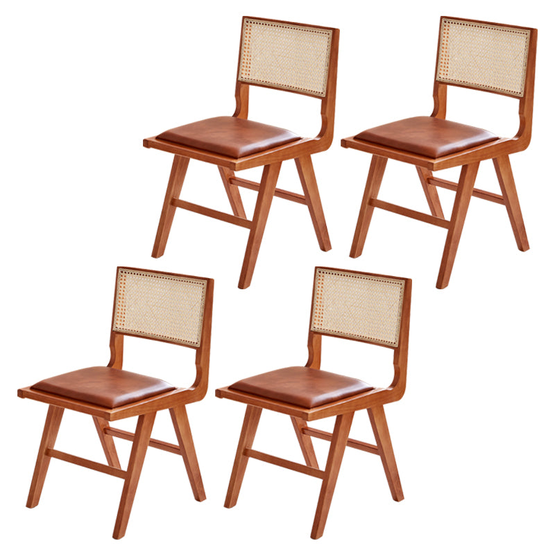 Traditional Upholstered Side Chair Rubberwood Solid Wood Side Chair