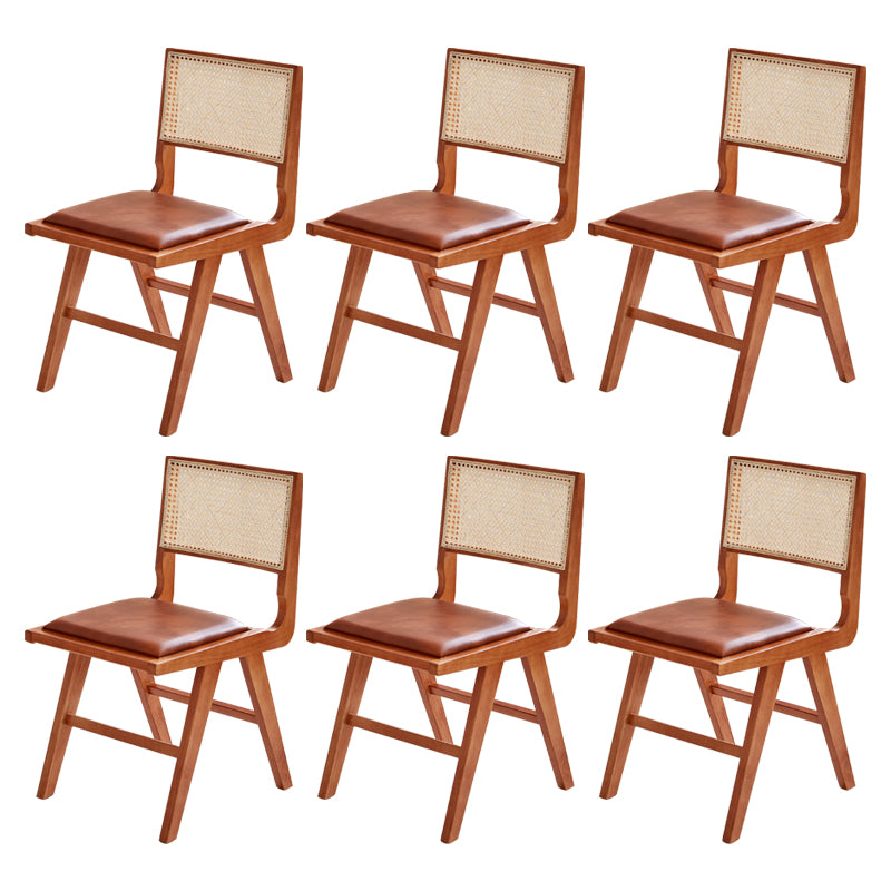 Traditional Upholstered Side Chair Rubberwood Solid Wood Side Chair
