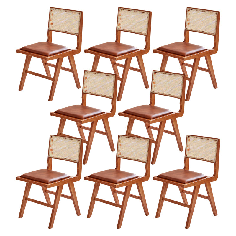 Traditional Upholstered Side Chair Rubberwood Solid Wood Side Chair