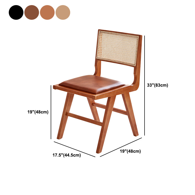 Traditional Upholstered Side Chair Rubberwood Solid Wood Side Chair
