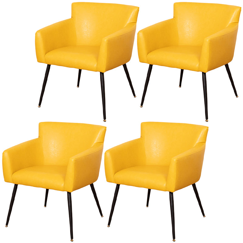 Modern Faux Leather Dining Chair Parsons Chair in Matte Finish for Home