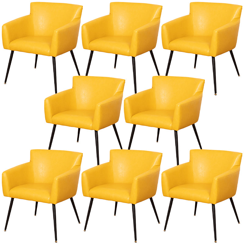 Modern Faux Leather Dining Chair Parsons Chair in Matte Finish for Home