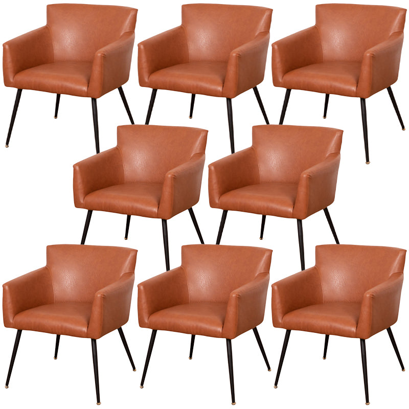 Modern Faux Leather Dining Chair Parsons Chair in Matte Finish for Home