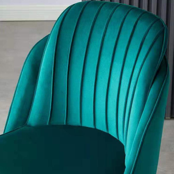 Glam Armless Velvet Dining Chair Parsons Chair in Matte Finish for Home