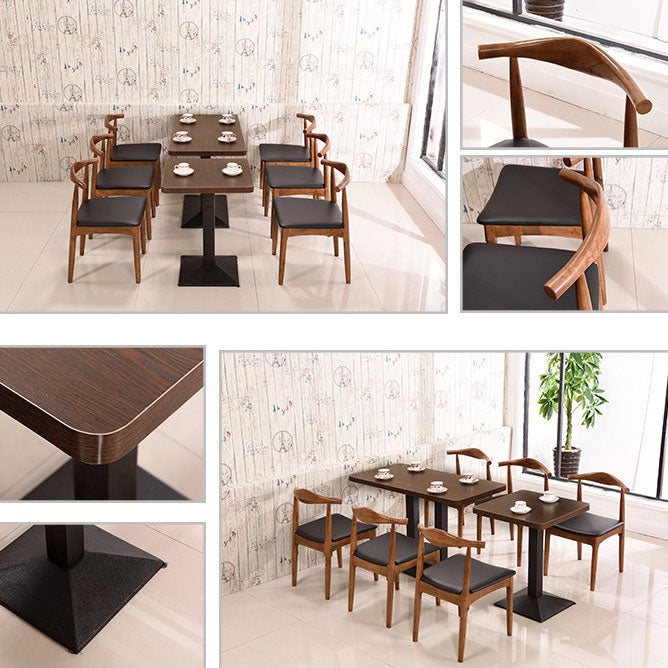 Industrial Upholstered Dining Side Chair Wood Dining Chair for Dining Room