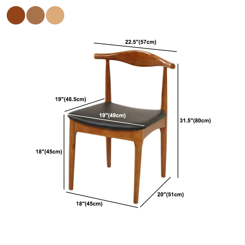 Industrial Upholstered Dining Side Chair Wood Dining Chair for Dining Room