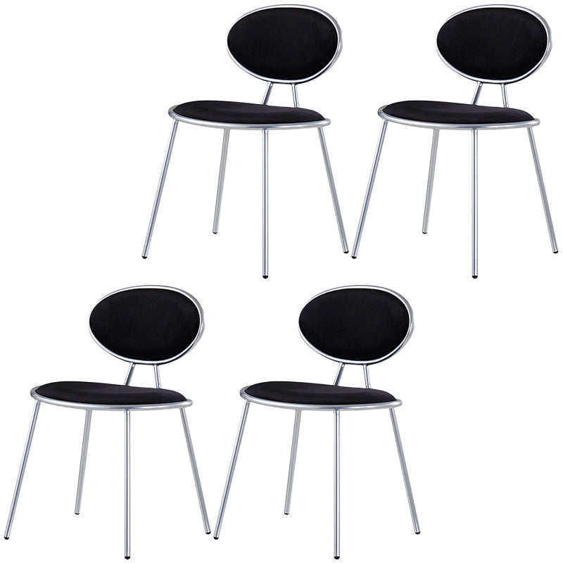 Glam Dining Side Chair Velvet Upholstered Side Chair for Home