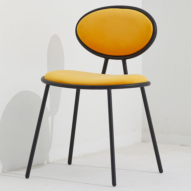 Glam Dining Side Chair Velvet Upholstered Side Chair for Home