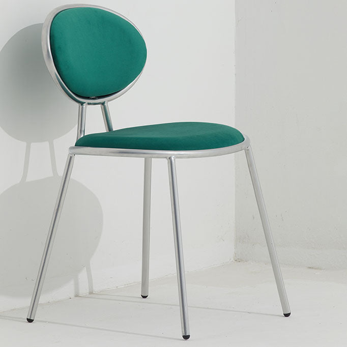 Glam Dining Side Chair Velvet Upholstered Side Chair for Home