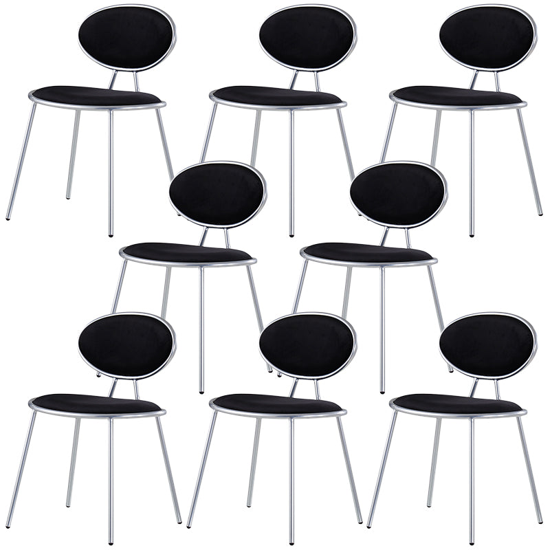 Glam Dining Side Chair Velvet Upholstered Side Chair for Home