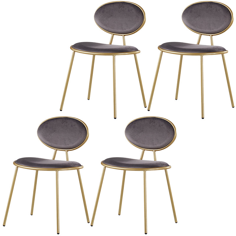 Glam Dining Side Chair Velvet Upholstered Side Chair for Home