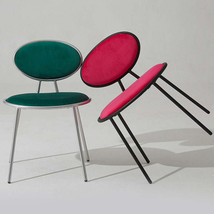 Glam Dining Side Chair Velvet Upholstered Side Chair for Home