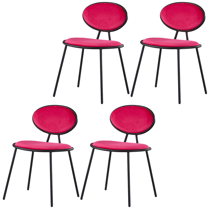 Glam Dining Side Chair Velvet Upholstered Side Chair for Home