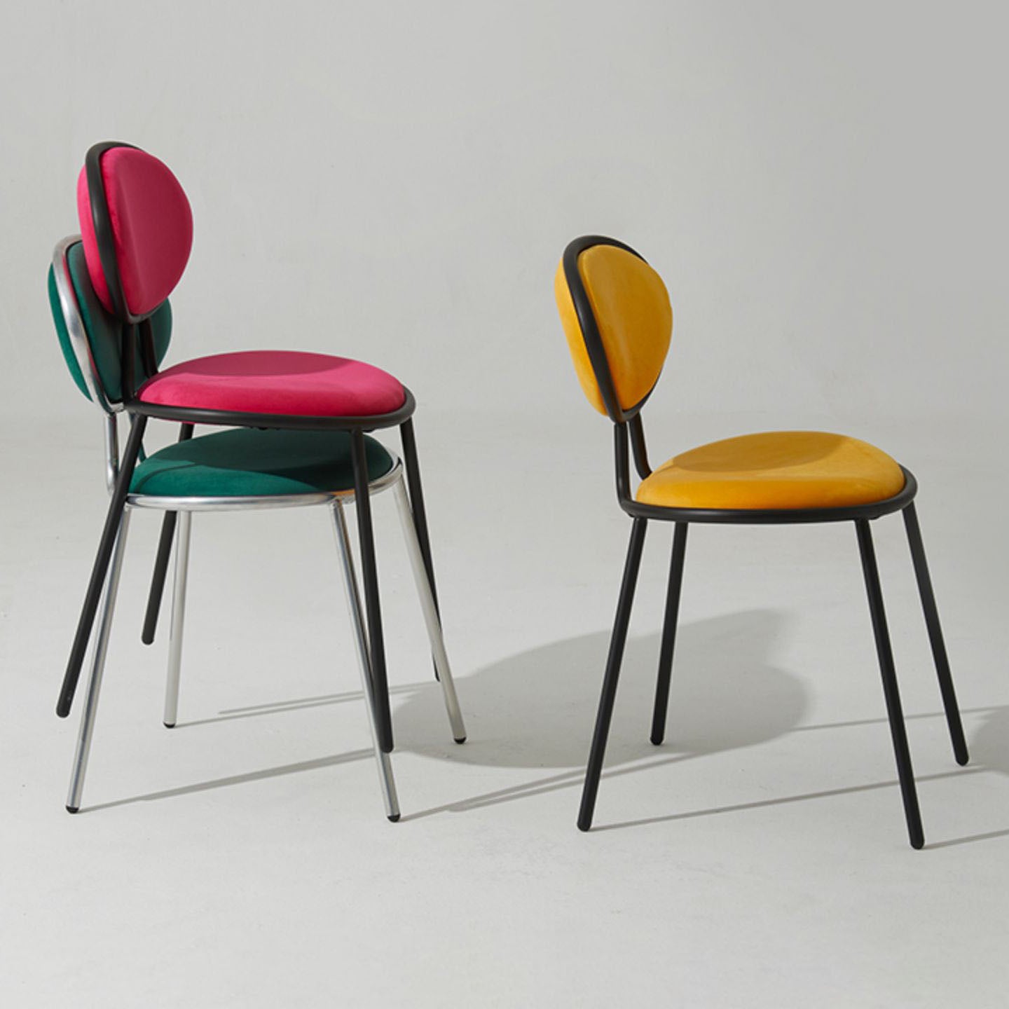 Glam Dining Side Chair Velvet Upholstered Side Chair for Home