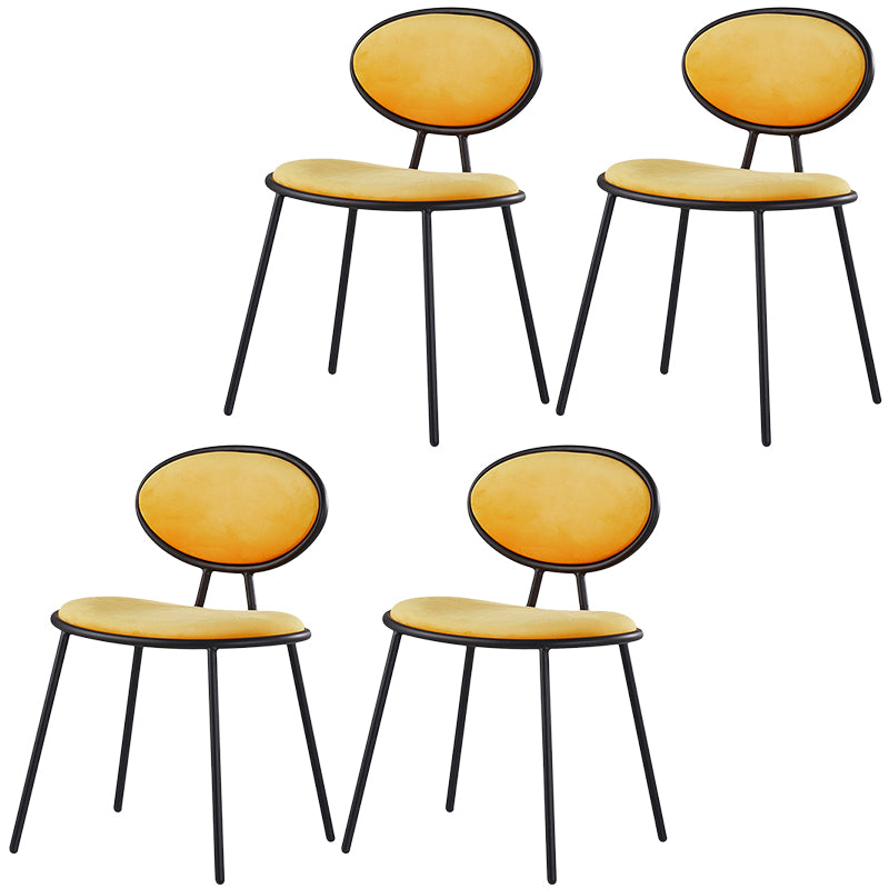 Glam Dining Side Chair Velvet Upholstered Side Chair for Home