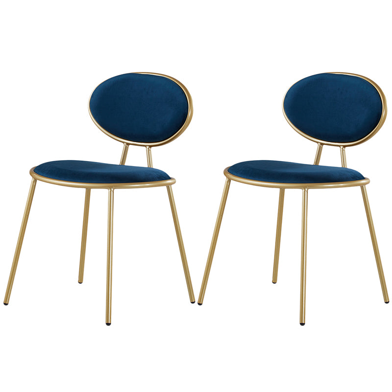 Glam Dining Side Chair Velvet Upholstered Side Chair for Home
