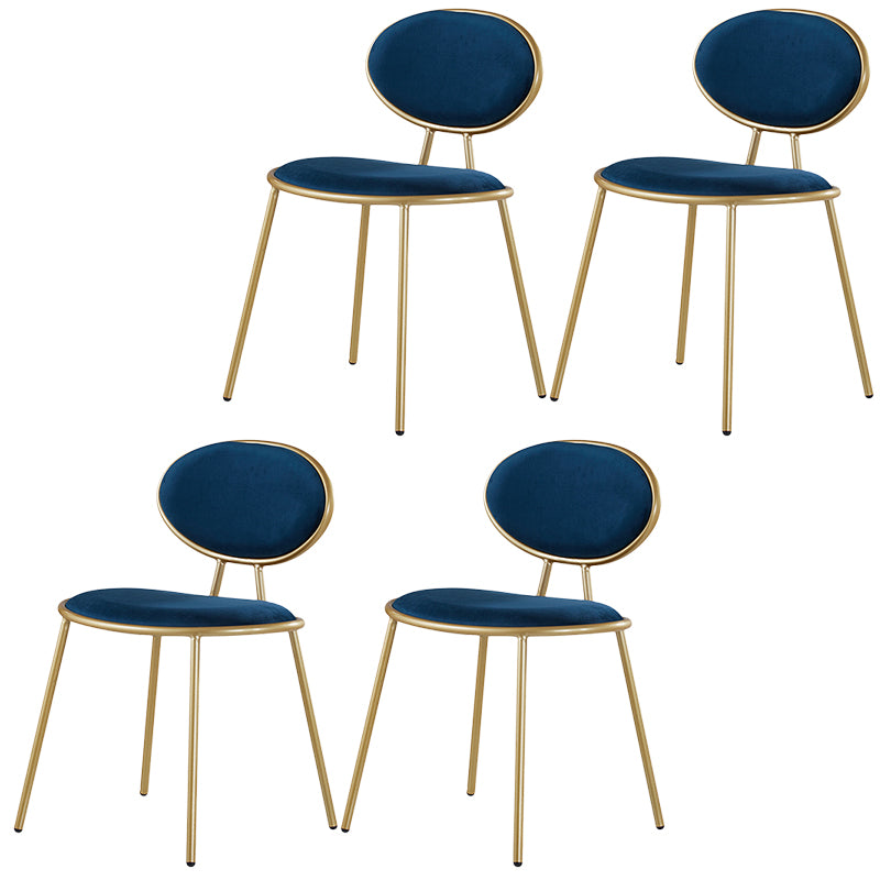Glam Dining Side Chair Velvet Upholstered Side Chair for Home