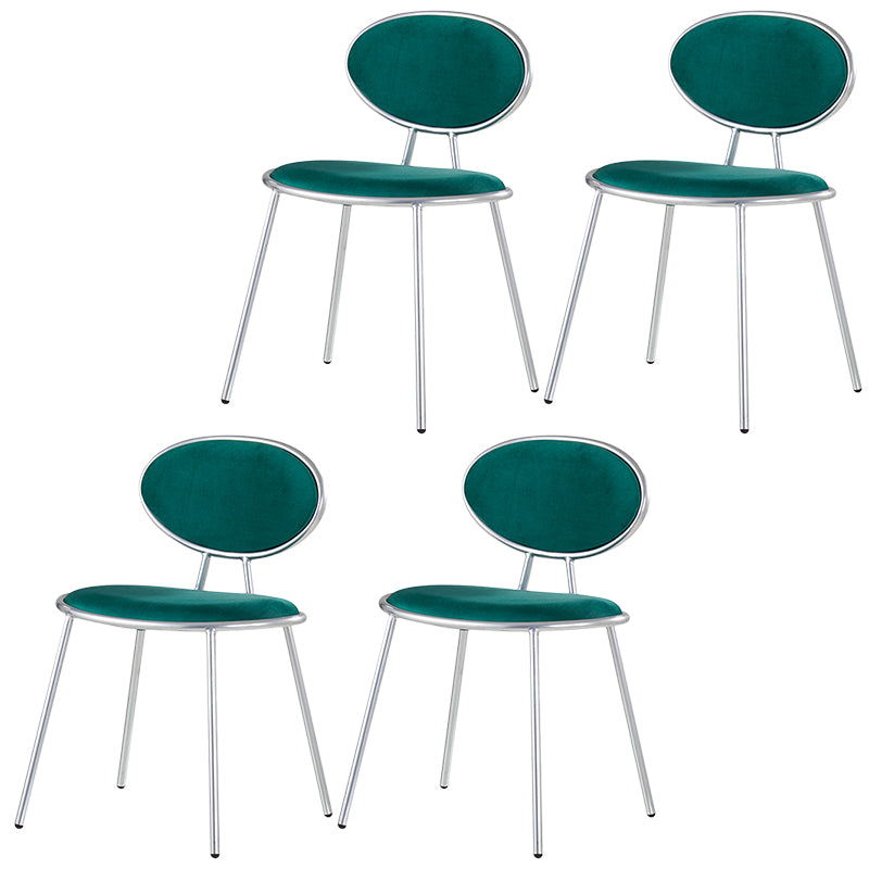 Glam Dining Side Chair Velvet Upholstered Side Chair for Home