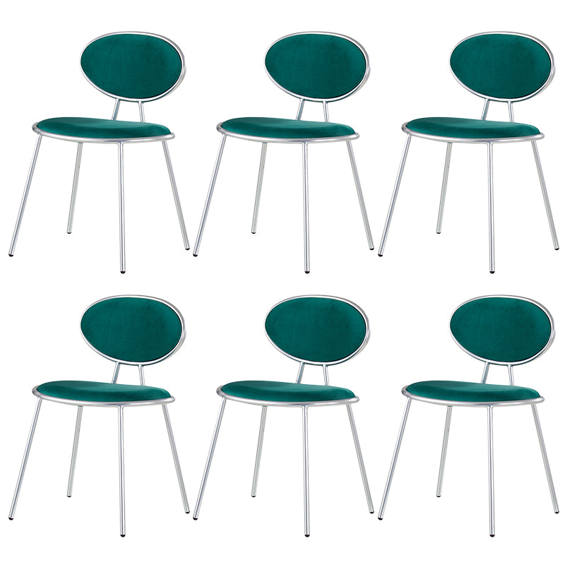 Glam Dining Side Chair Velvet Upholstered Side Chair for Home