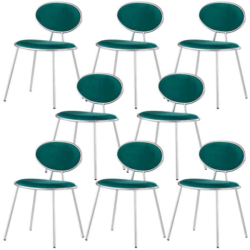 Glam Dining Side Chair Velvet Upholstered Side Chair for Home