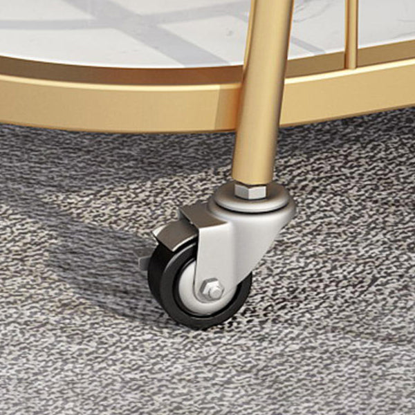 32.28" High Rolling Modern Prep Table Stone Prep Table for Dining Room