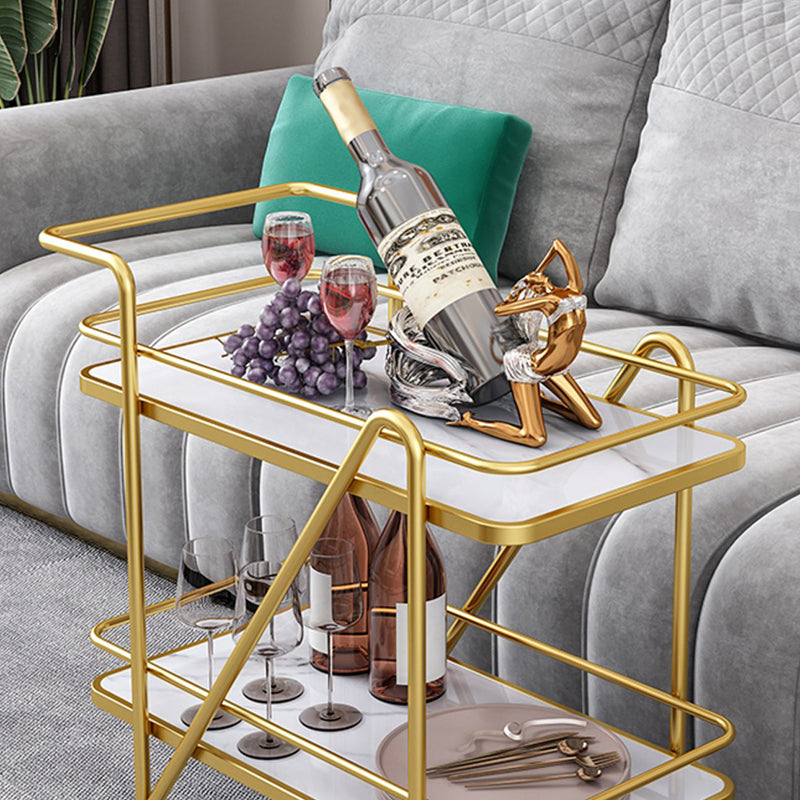 Rolling Contemporary Style Prep Table Wooden Prep Table with Storage