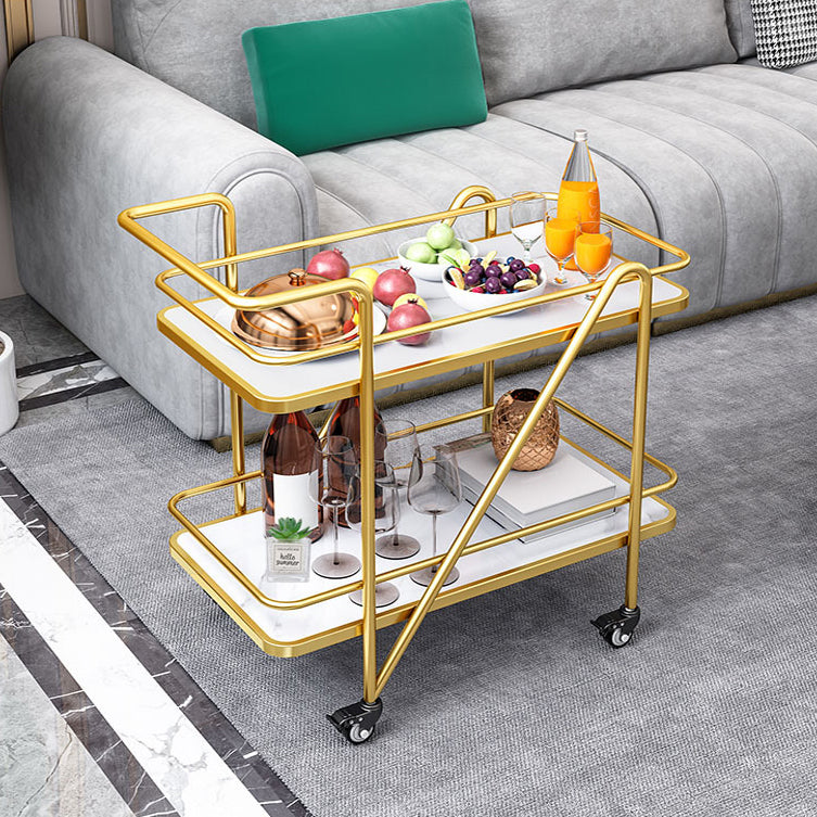 Rolling Contemporary Style Prep Table Wooden Prep Table with Storage