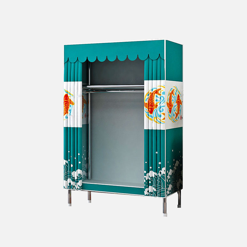 Modern Style Wardrobe Armoire Aluminum Alloy Frame Wardrobe Cabinet for Home