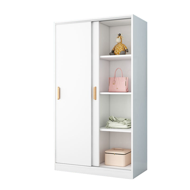 Modern Style Home Wardrobe Armoire Beech Wood and Engineered Wood Storage Wardrobe Cabinet