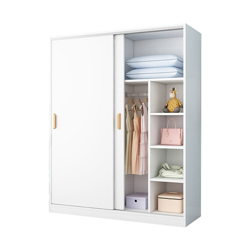 Modern Style Home Wardrobe Armoire Beech Wood and Engineered Wood Storage Wardrobe Cabinet