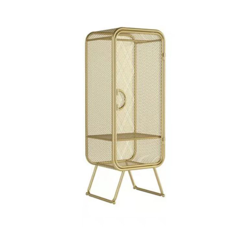 Metal Modern Cabinet with Legs Bedroom Hinged Door Storage Cabinet