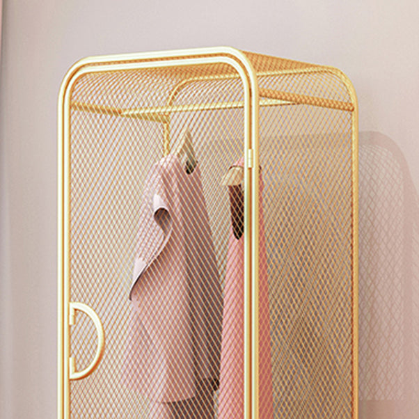 Metal Modern Cabinet with Legs Bedroom Hinged Door Storage Cabinet