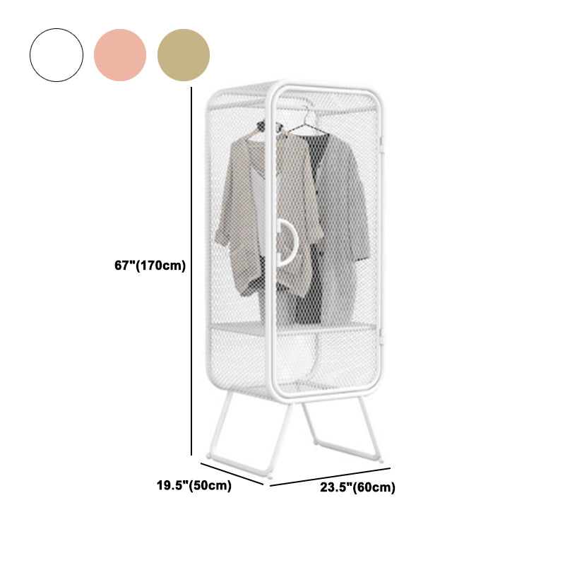 Metal Modern Cabinet with Legs Bedroom Hinged Door Storage Cabinet