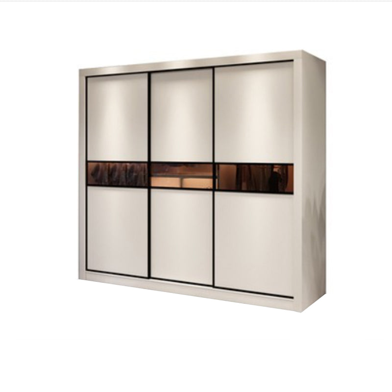 Contemporary Style Wardrobe White Color Wooden Wardrobe Closet for Bedroom