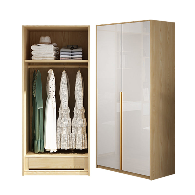 Hinged Storage Cabinet Engineered Wood Wardrobe Cabinet for Home