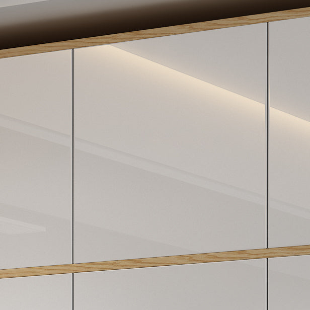 Hinged Storage Cabinet Engineered Wood Wardrobe Cabinet for Home