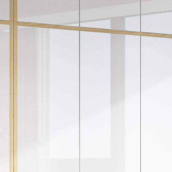 Hinged Storage Cabinet Engineered Wood Wardrobe Cabinet for Home