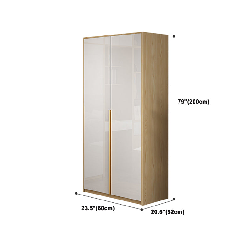 Hinged Storage Cabinet Engineered Wood Wardrobe Cabinet for Home