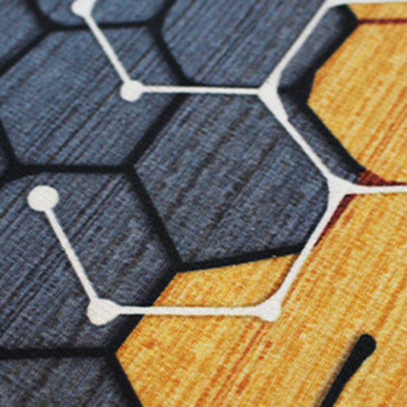 Contemporary Color Block Rug Polyester Indoor Carpet Pet Friendly Area Rug for Living Room