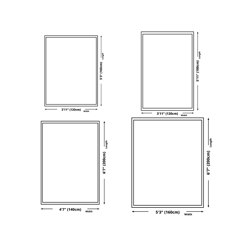 Dark Orange Geometric Rug Polyester Simple Rug Washable Rug for Home Decoration