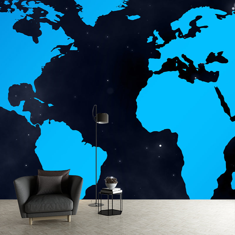Environmental Illustration Wallpaper Map Sitting Room Resistant Wall Mural