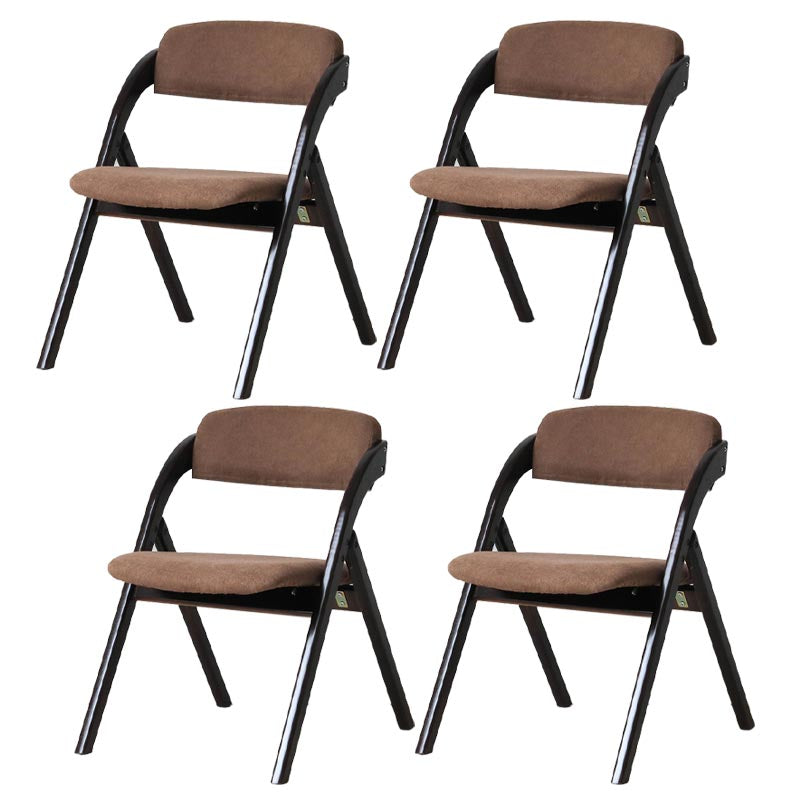 Contemporary Wood Dining Chairs Open Back Dining Side Furniture in Matte Finish for Home