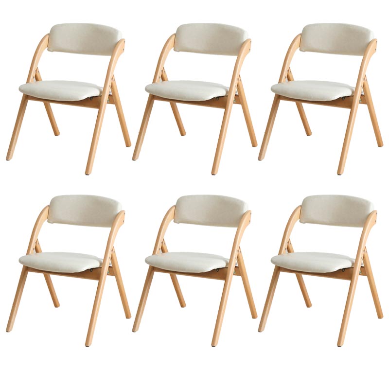 Contemporary Wood Dining Chairs Open Back Dining Side Furniture in Matte Finish for Home