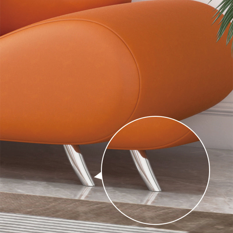 23.62 Inch Tall Curved Armless Sofa Contemporary Sofa for Living Room