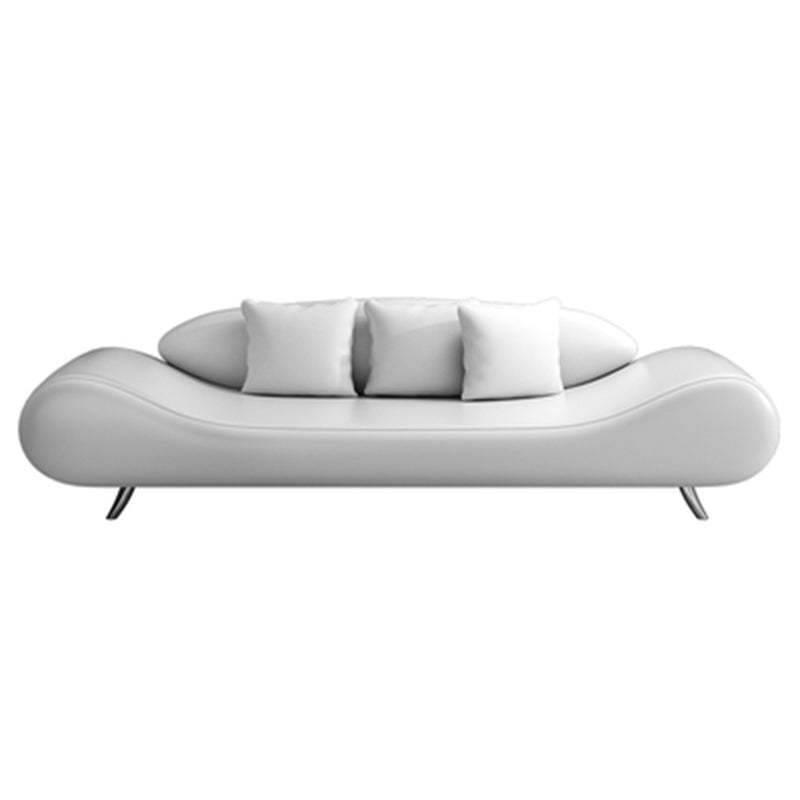 23.62 Inch Tall Curved Armless Sofa Contemporary Sofa for Living Room