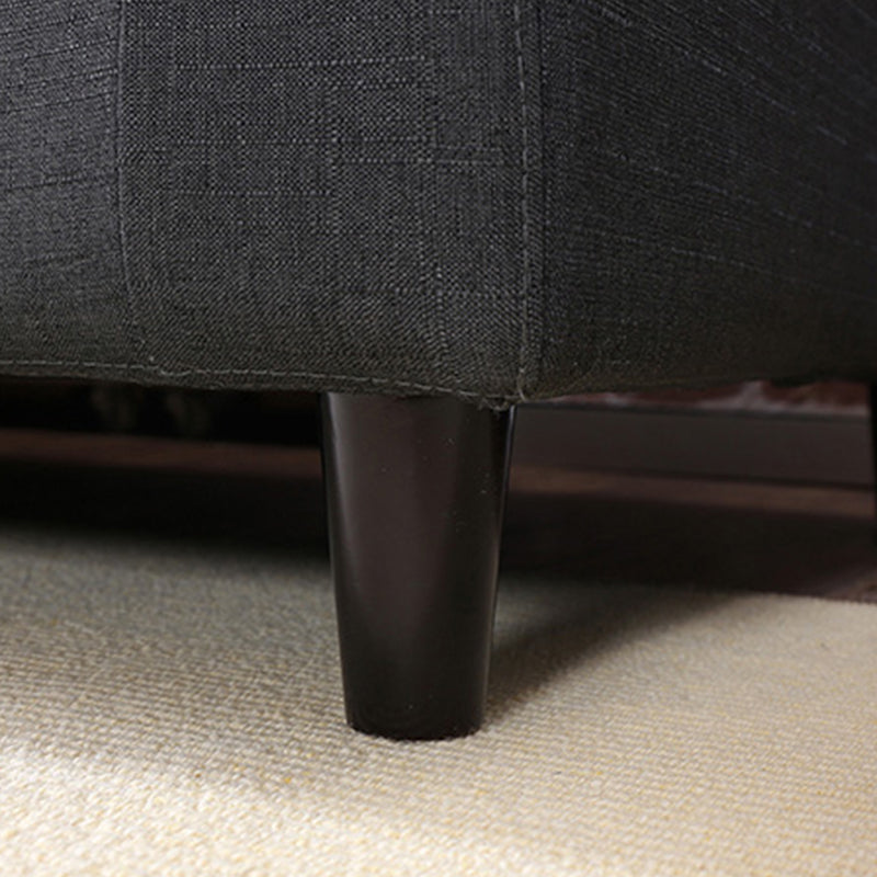 32.67" W Linen Square Arm Sofa Contemporary Standard Sofa with 2 Pillows