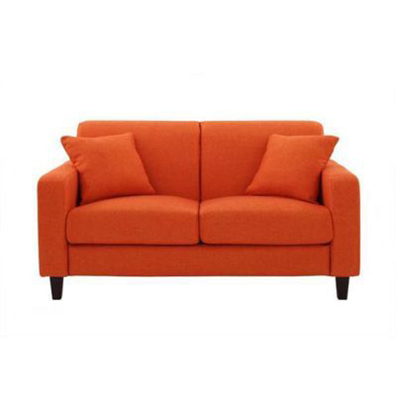 32.67" W Linen Square Arm Sofa Contemporary Standard Sofa with 2 Pillows