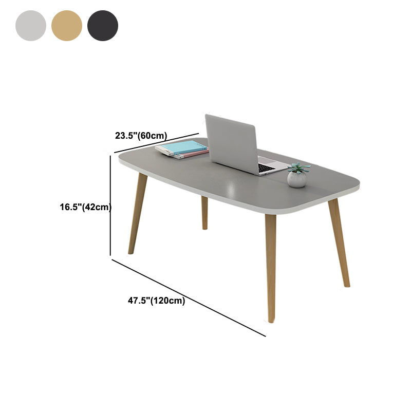 Modern 16.5"Tall 4 Legs Rectangular Wooden Table Top Coffee Table