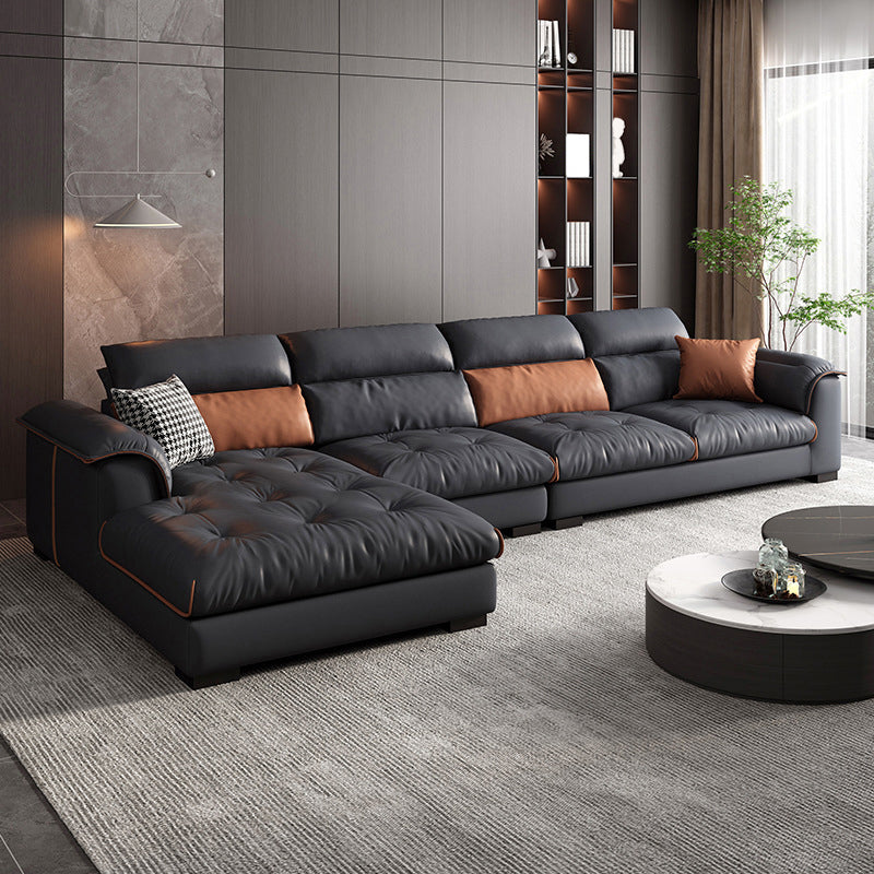 Scandinavian Sofa & Chaise Stain Resistant Pillow Top Arm Sectional